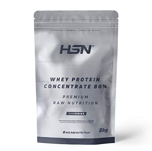 Concentrado de Proteína de Suero de HSN | Sin Sabor 2 Kg = 67 Tomas por Envase Whey Protein Concentrate 2.0 | Batido de Proteínas en Polvo | No-GMO, Vegetariano, Sin Gluten ni Soja