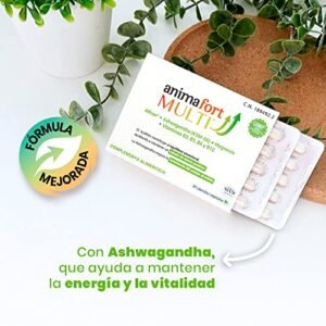 AnimaFort Multi® |  Cápsulas Naturales para el Equilibrio Mental, Estabilidad Emocional, Estrés y Ansiedad |  Ashwagandha + Afron® + Magnesio